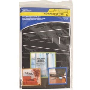 New Westcott LetterCraft Removable Vinyl Letters, Number & Symbols, Black, 6"